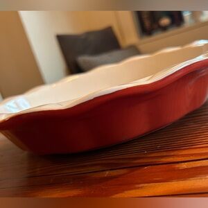 Pie Pan Orange & White - 9.5 inches